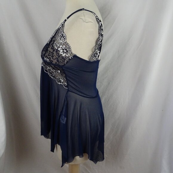 Women Sexy Baby doll Navy Lingerie Top Size S - Picture 2 of 8